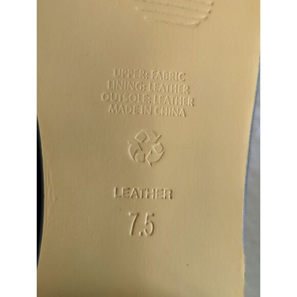 NWOT   J Jill blue velvet Gabrielle leather Slip On Loafers   Sz 7.5 - Picture 2 of 9